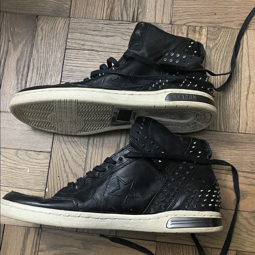 Converse x john varvatos Black Studded High-Top Sneakers size men’s 10